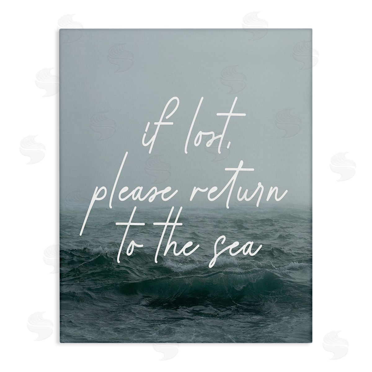 Stupell Studio Return To Sea Phrase Canvas Wall Art Print