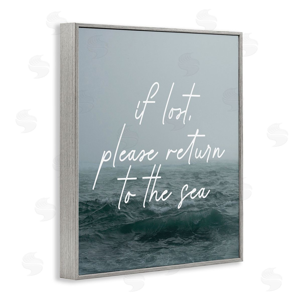 Stupell Studio Return To Sea Phrase Gray Framed Giclee Wall Art Print