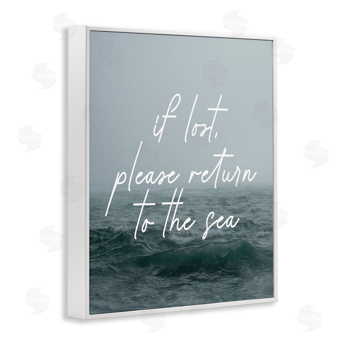 Stupell Studio Return To Sea Phrase White Framed Giclee Wall Art Print