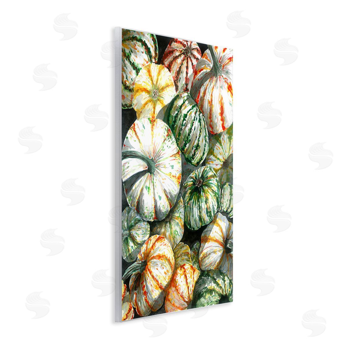 Alexandria Gilbert Kincaid Mixed Gourd Pattern Wooden Wall Plaque Art Print