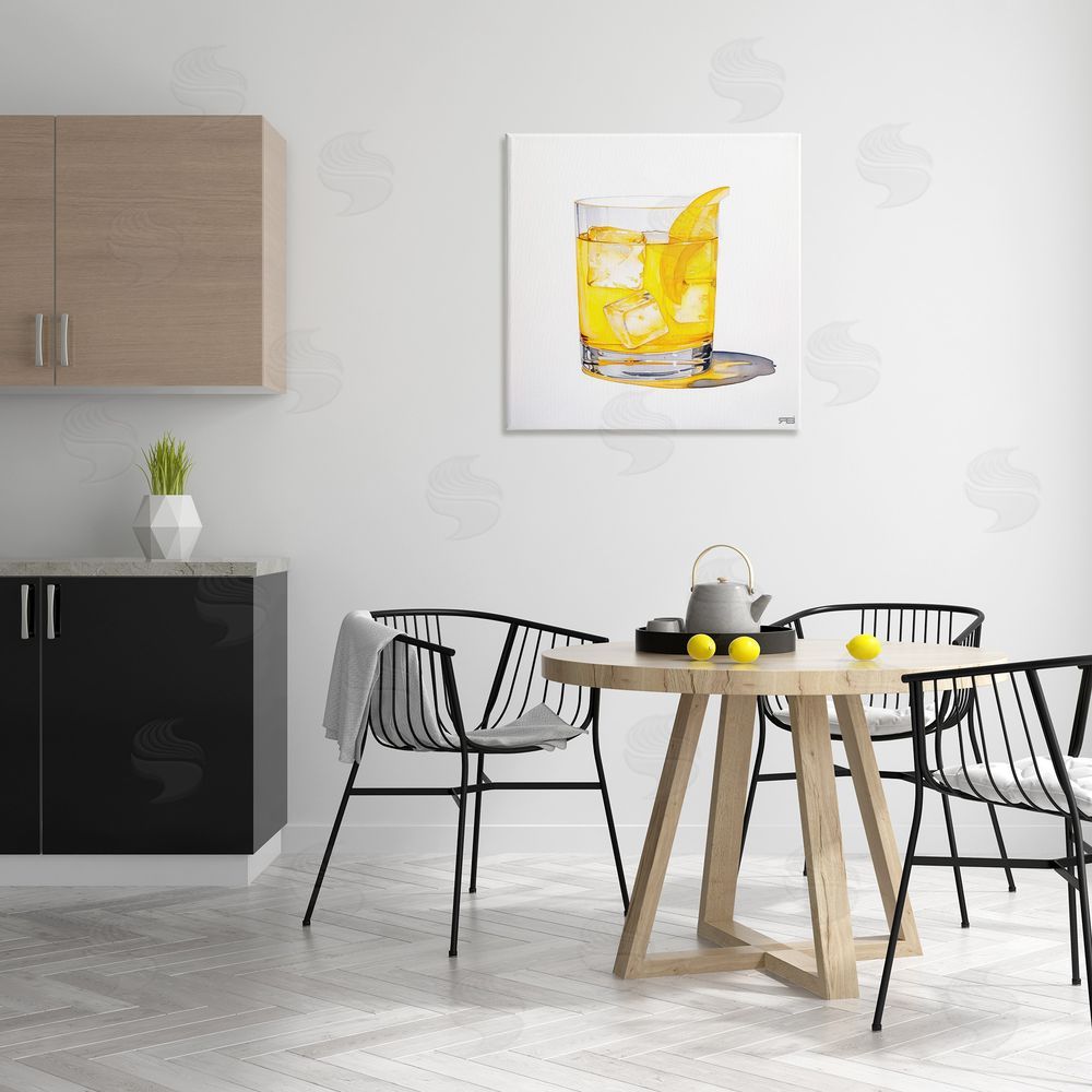 RB Liquor with Citrus Peel Canvas Wall Art Print in Room