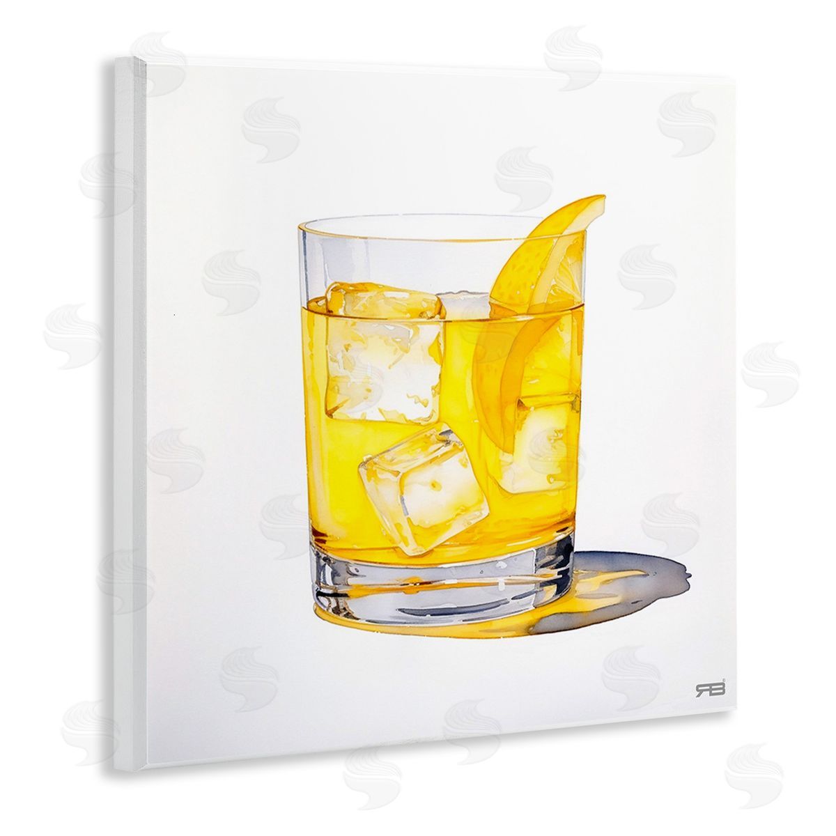RB Liquor with Citrus Peel Wooden Wall Plaque Art Print
