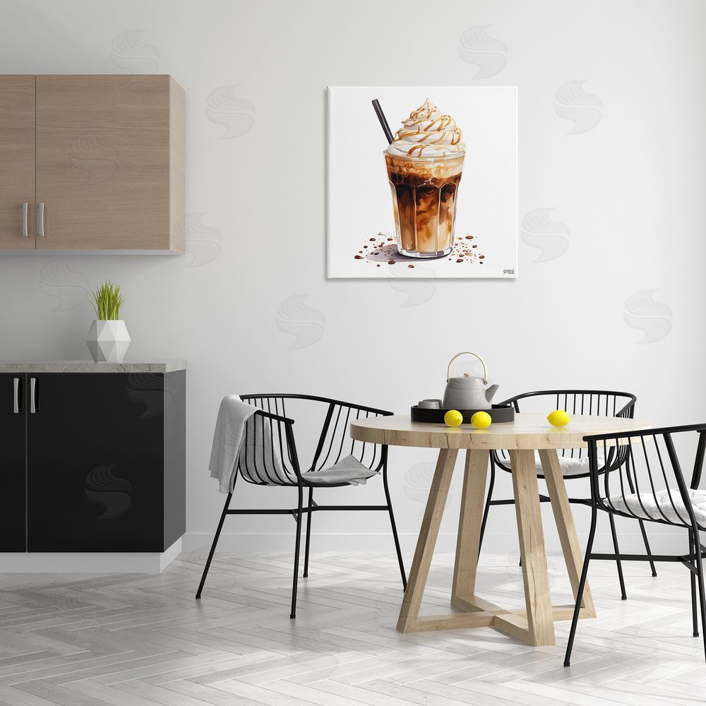 RB Coffee Dessert Drink Canvas Wall Art Print in Room