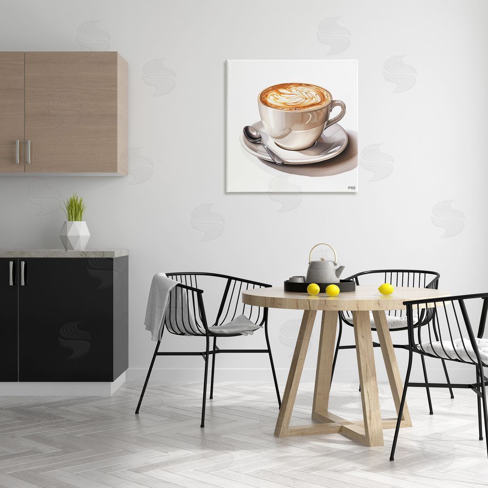 RB Chic Modern Cappuccino Canvas Wall Art Print in Room