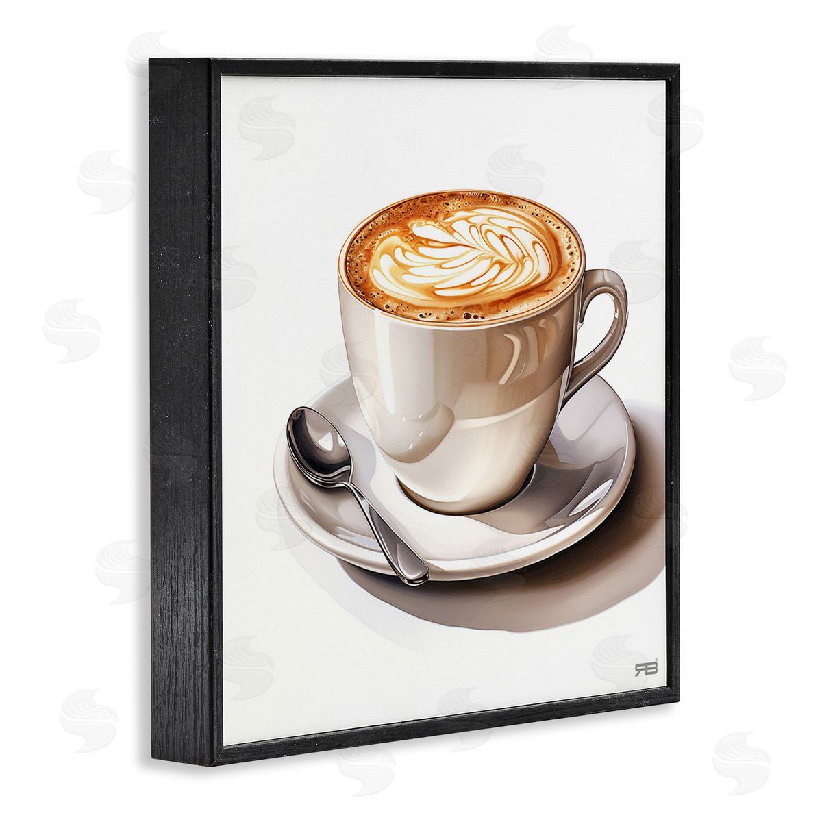 RB Chic Modern Cappuccino Black Framed Giclee Wall Art Print