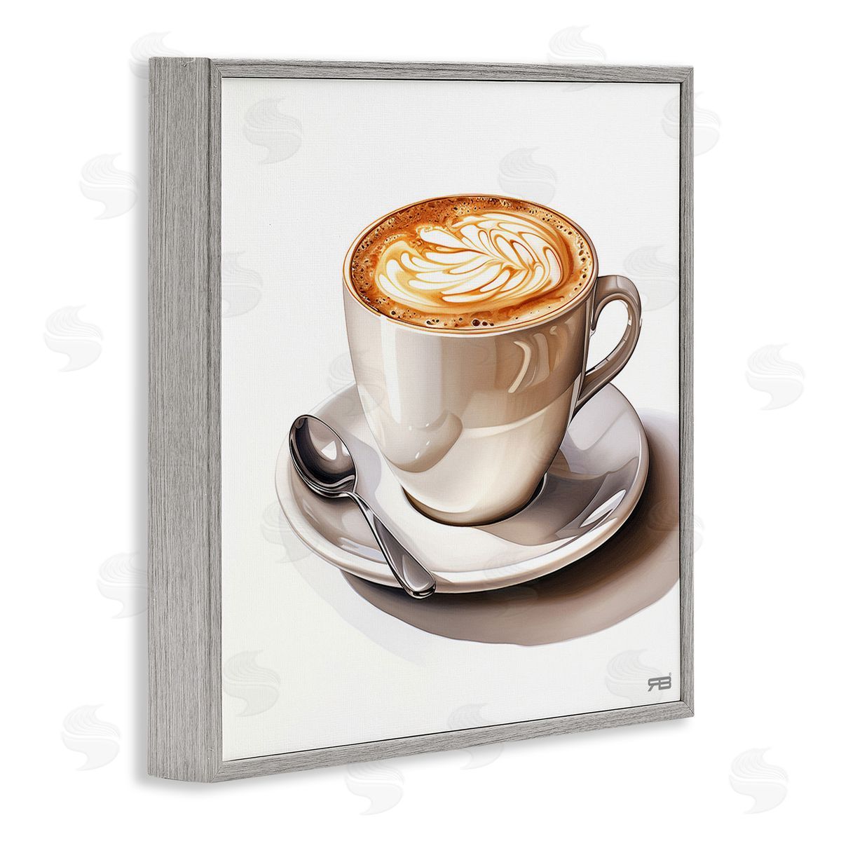 RB Chic Modern Cappuccino Gray Framed Giclee Wall Art Print
