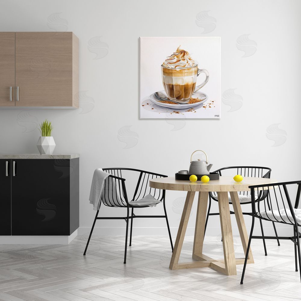 RB Cafe Dessert Latte Canvas Wall Art Print in Room