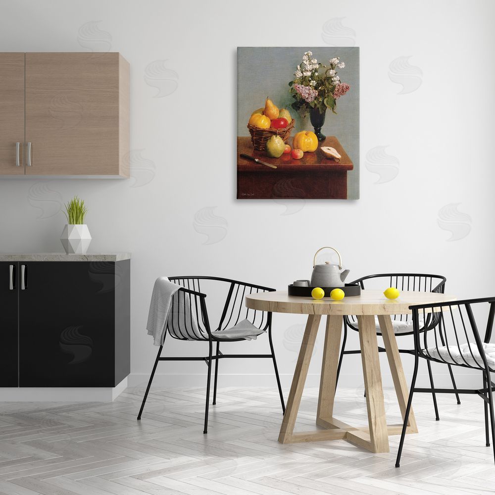 Stellar Design Studio Fruit & Flowers Still Life Canvas Wall Art Print in Room