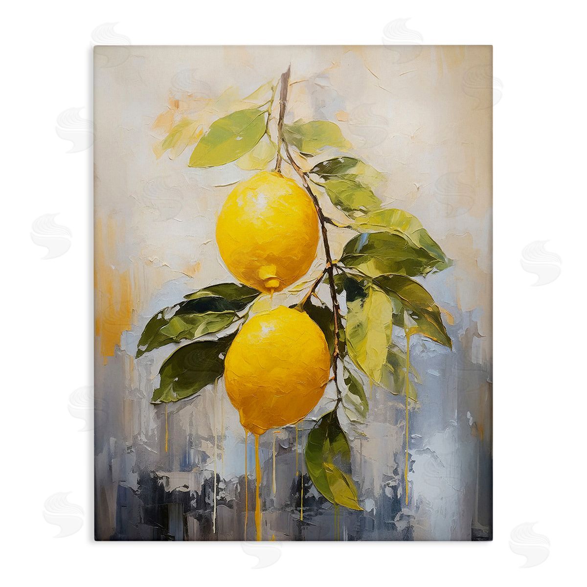 Ramona Murdock Abstract Lemon Branch Canvas Wall Art Print