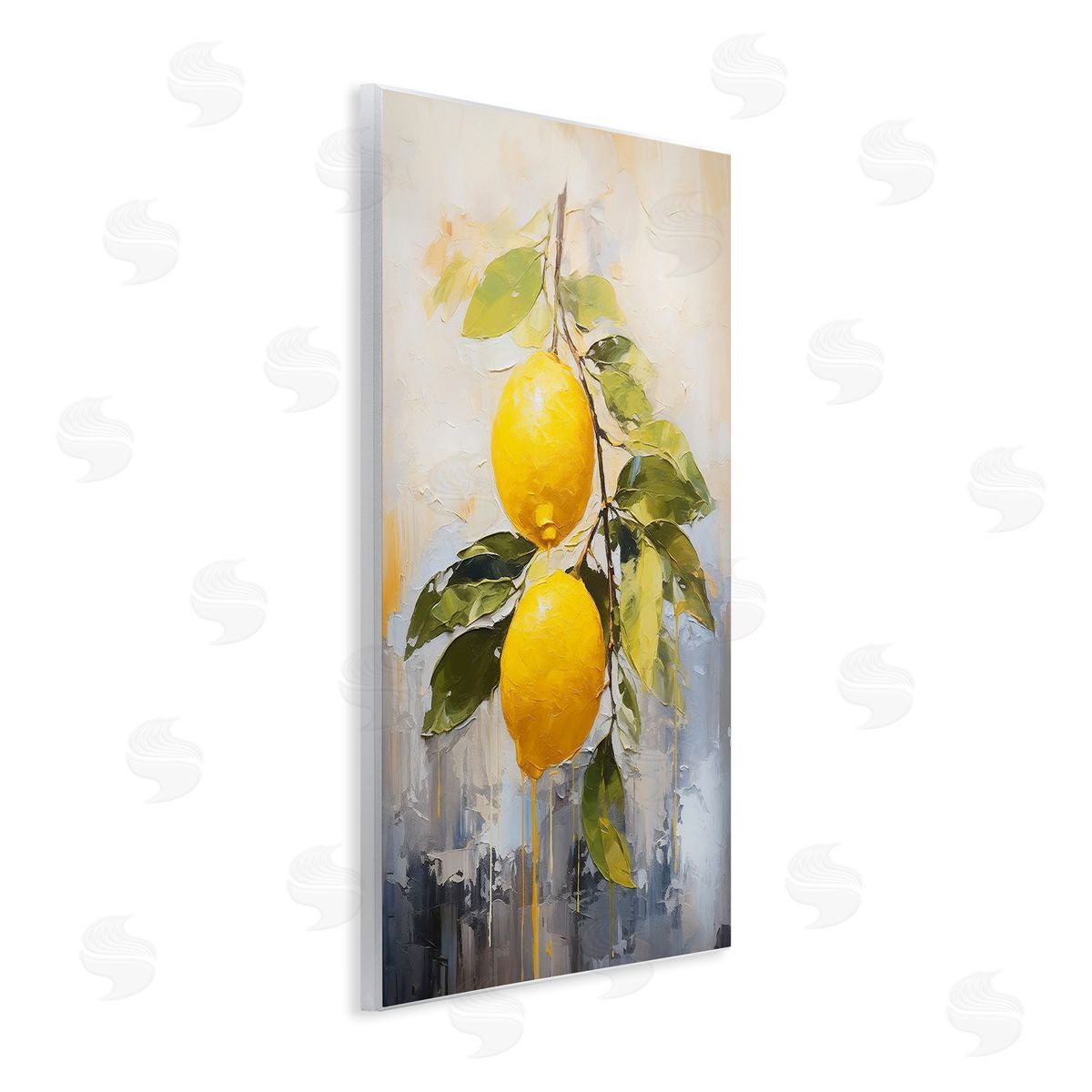 Ramona Murdock Abstract Lemon Branch Wooden Wall Plaque Art Print