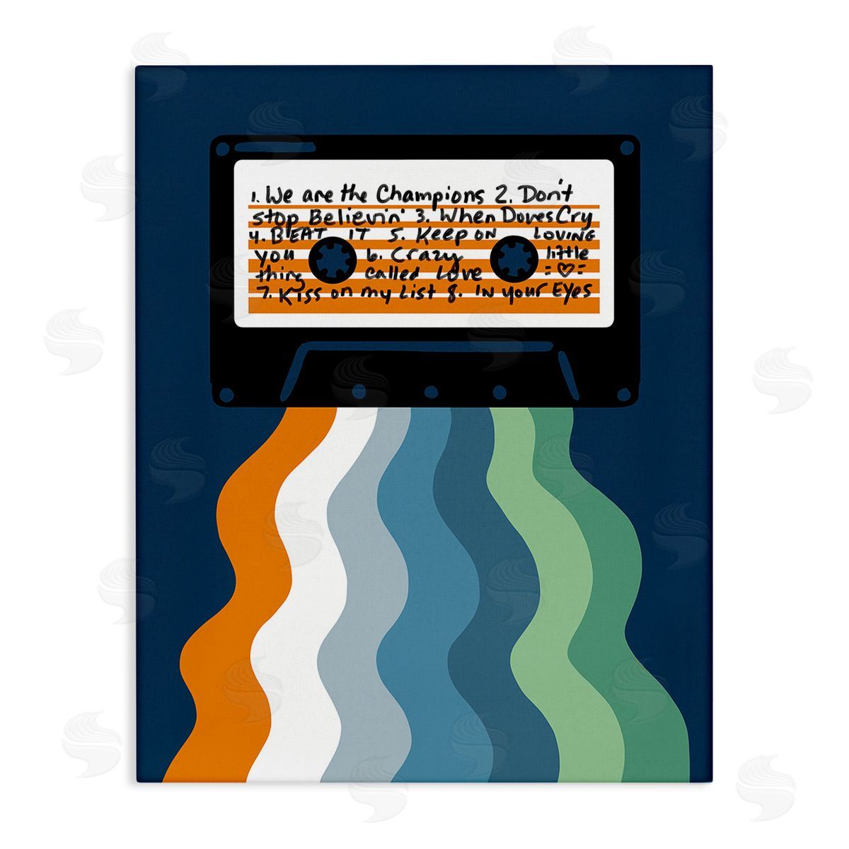 Laura Marr Mix Tape Cassette Canvas Wall Art Print