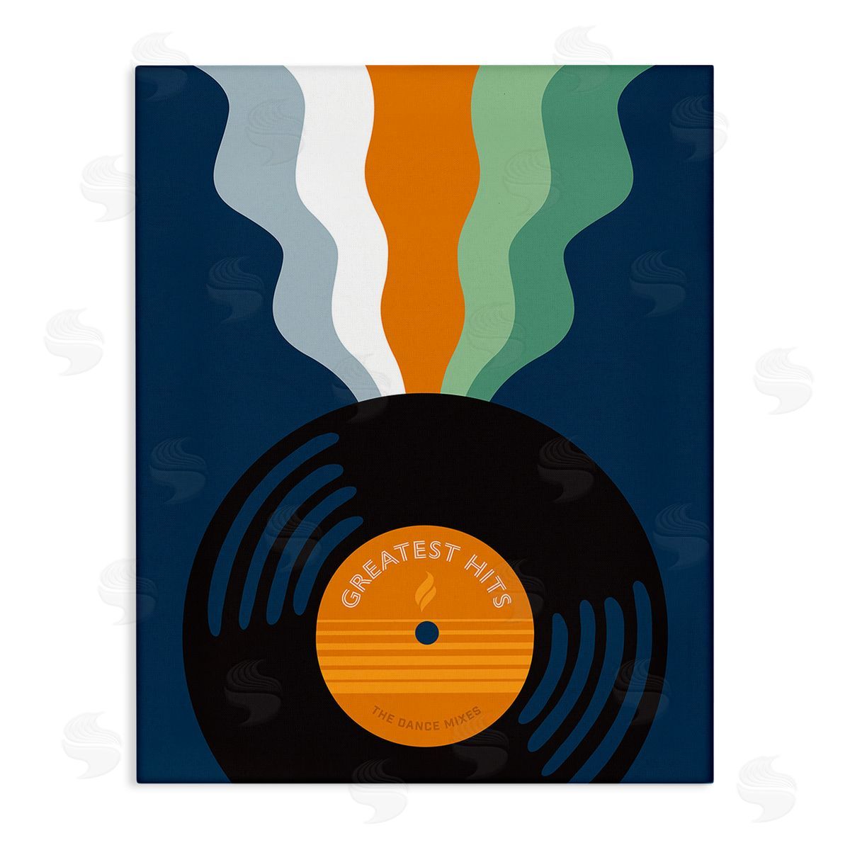 Laura Marr Groovy Vinyl Record Canvas Wall Art Print
