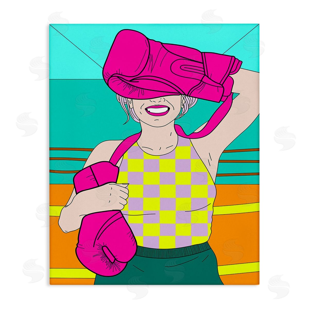 Grace Popp Bold Kickboxing Woman Canvas Wall Art Print