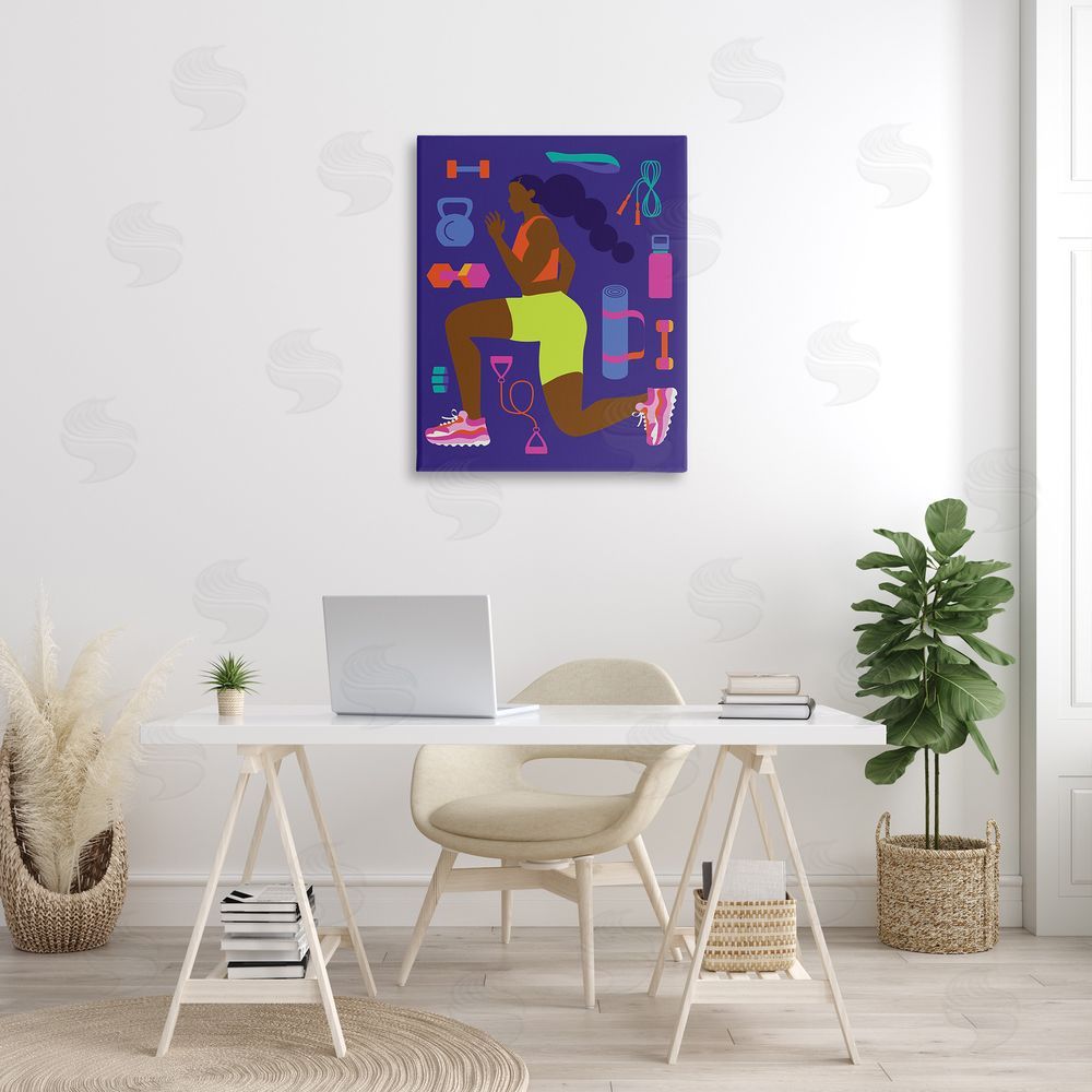 Victoria Barnes Inspiring Woman & Workout Canvas Wall Art Print in Room