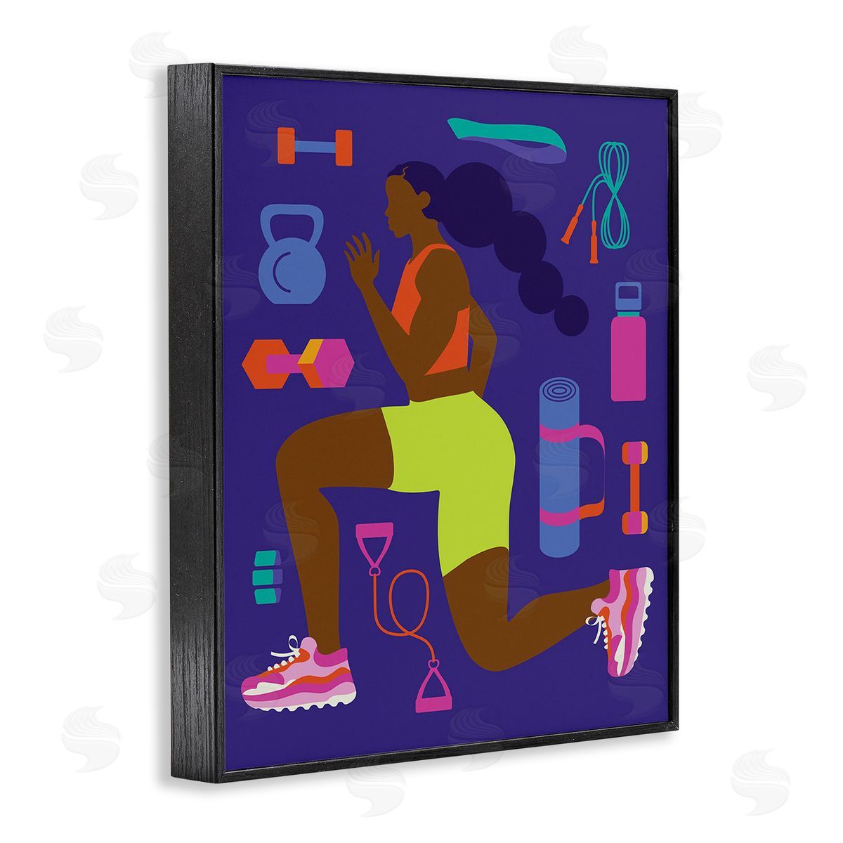 Victoria Barnes Inspiring Woman & Workout Black Framed Giclee Wall Art Print