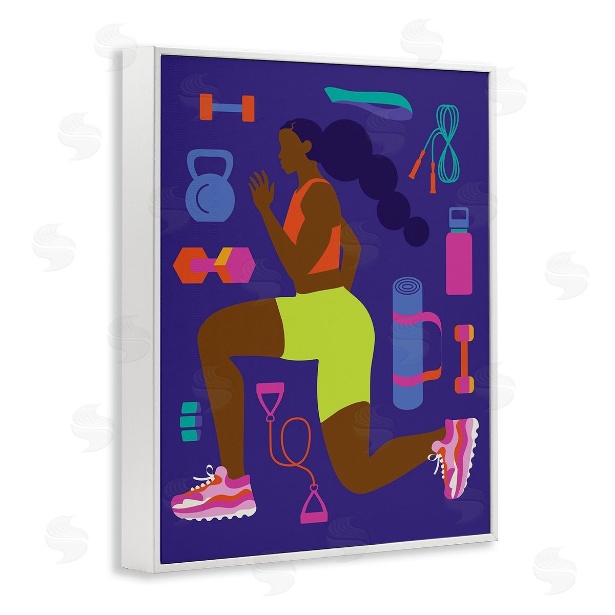 Victoria Barnes Inspiring Woman & Workout White Framed Giclee Wall Art Print