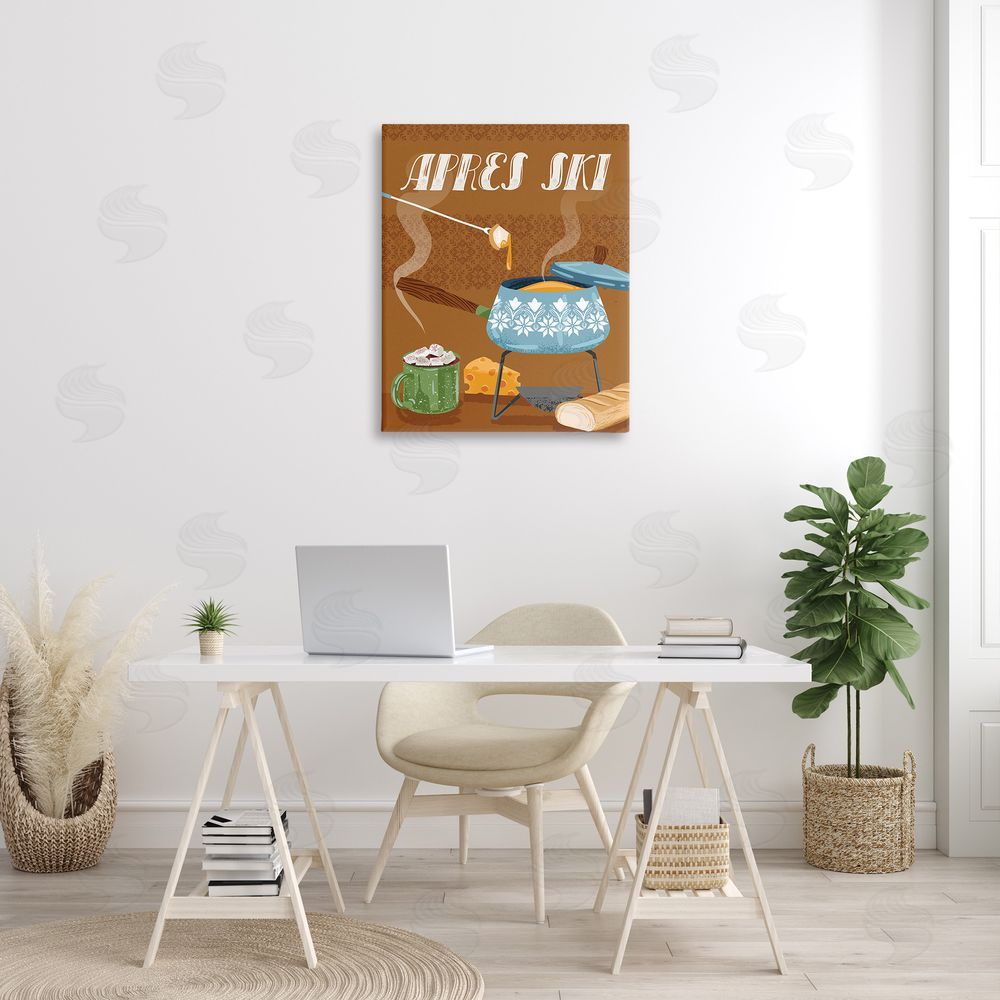 Arrolynn Weiderhold Apr�s Ski Warm Meal Canvas Wall Art Print in Room