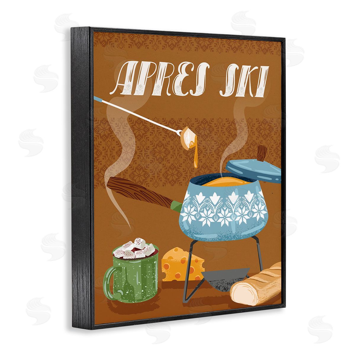 Arrolynn Weiderhold Apr�s Ski Warm Meal Black Framed Giclee Wall Art Print