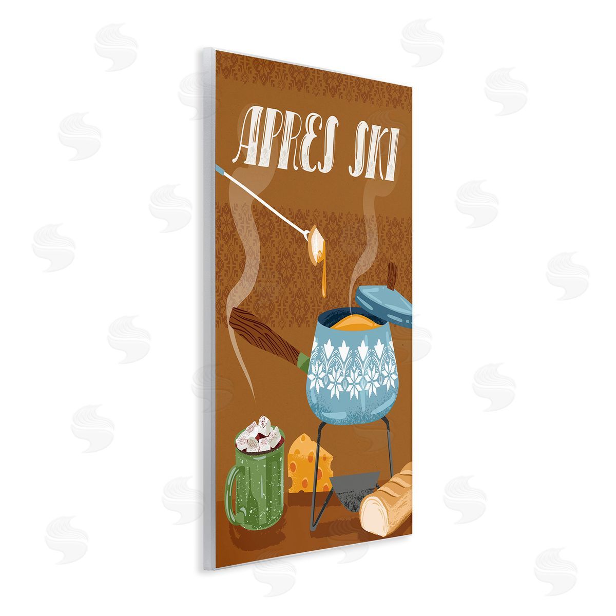 Arrolynn Weiderhold Apr�s Ski Warm Meal Wooden Wall Plaque Art Print
