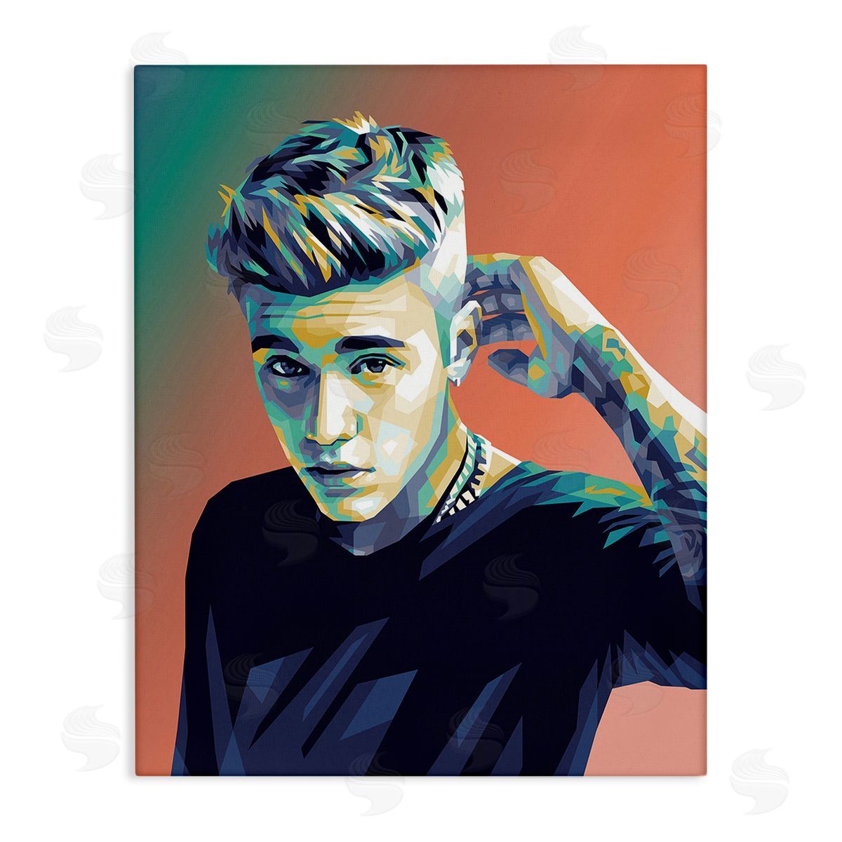 Birch & Ink Pop Culture Justin Portrait Canvas Wall Art Print