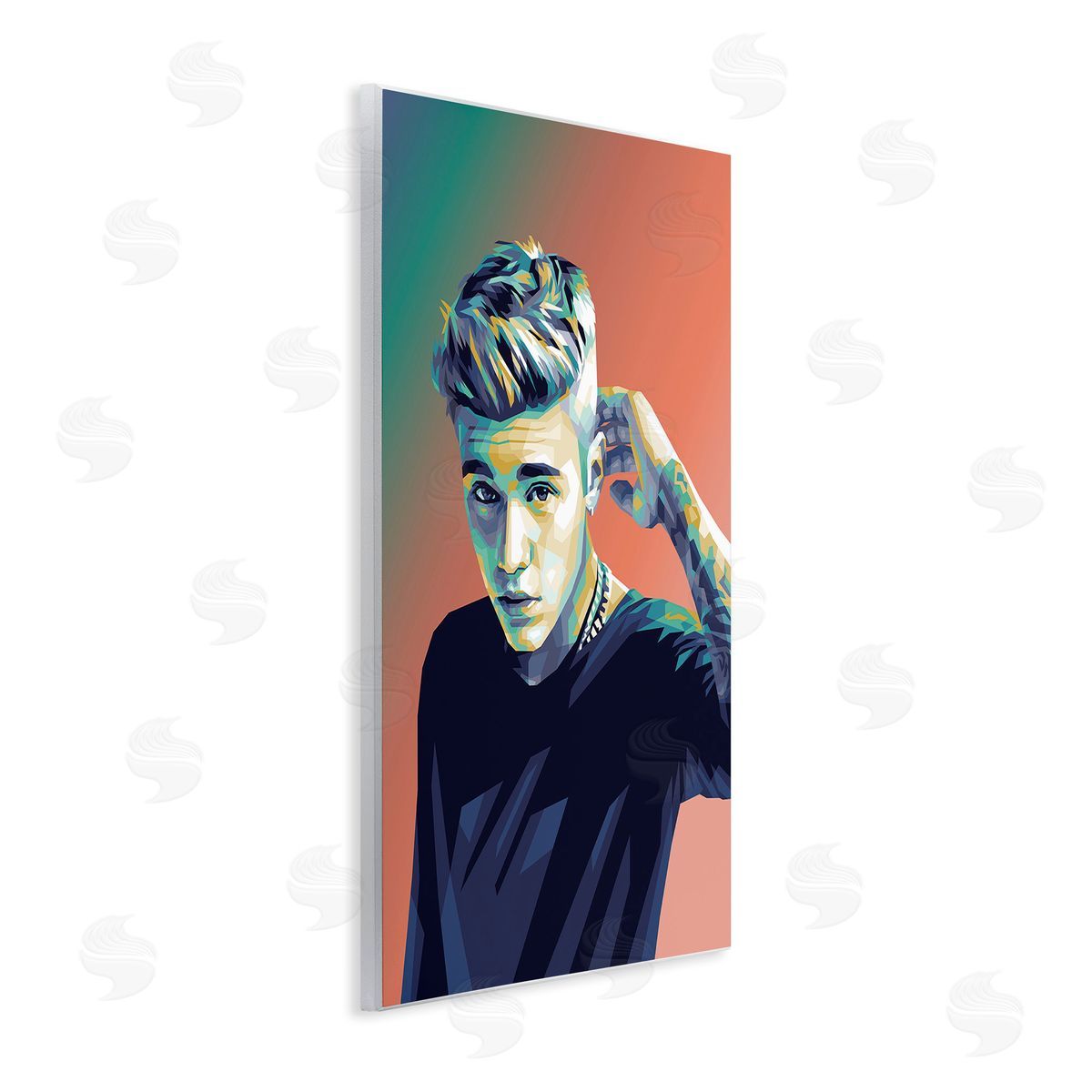 Birch & Ink Pop Culture Justin Portrait Wooden Wall Plaque Art Print