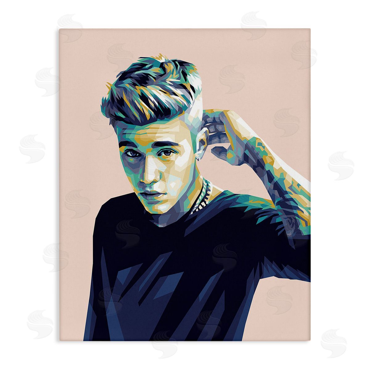 Birch & Ink Justin with Subtle Hues Canvas Wall Art Print