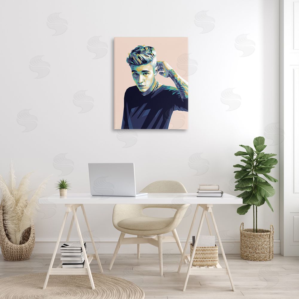 Birch & Ink Justin with Subtle Hues Canvas Wall Art Print in Room