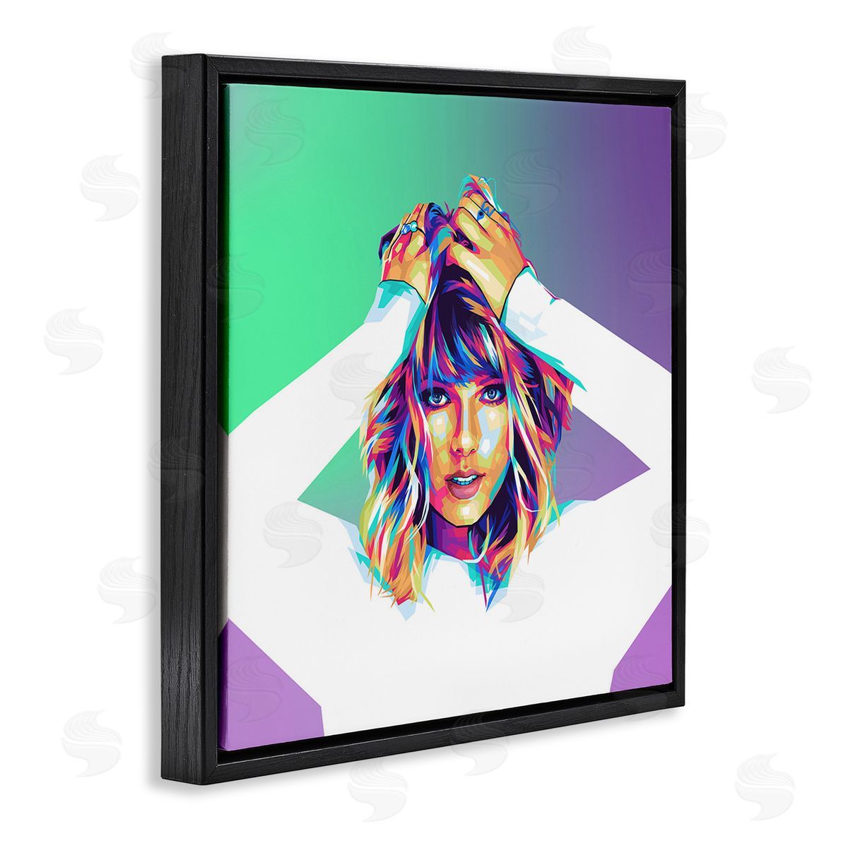 Birch & Ink Pop Musician Woman Black Floating Frame Canvas Wall Art Print