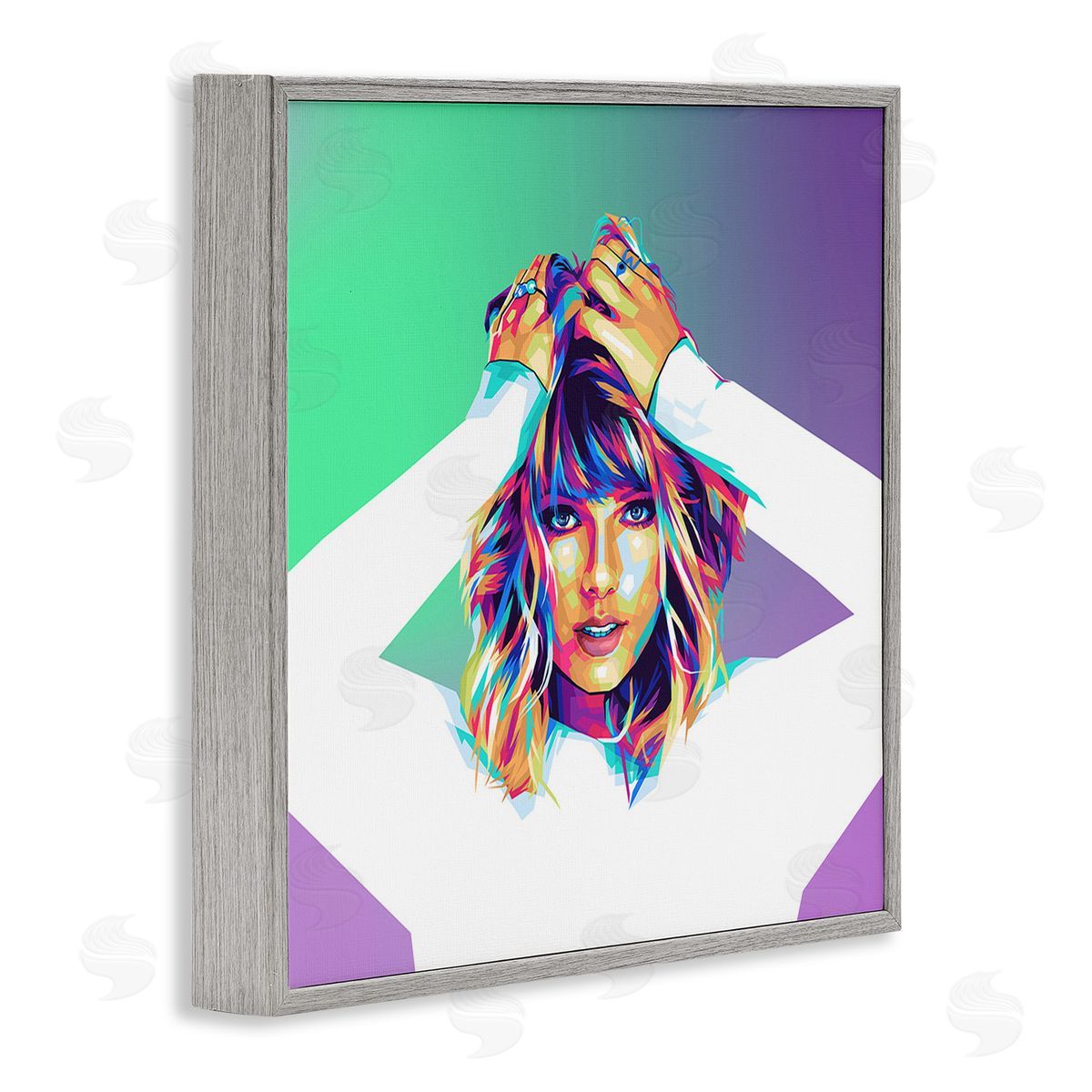 Birch & Ink Pop Musician Woman Gray Framed Giclee Wall Art Print