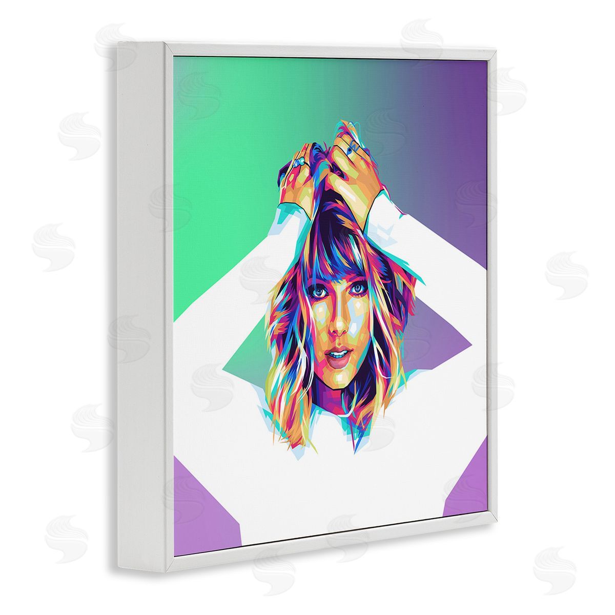 Birch & Ink Pop Musician Woman White Framed Giclee Wall Art Print