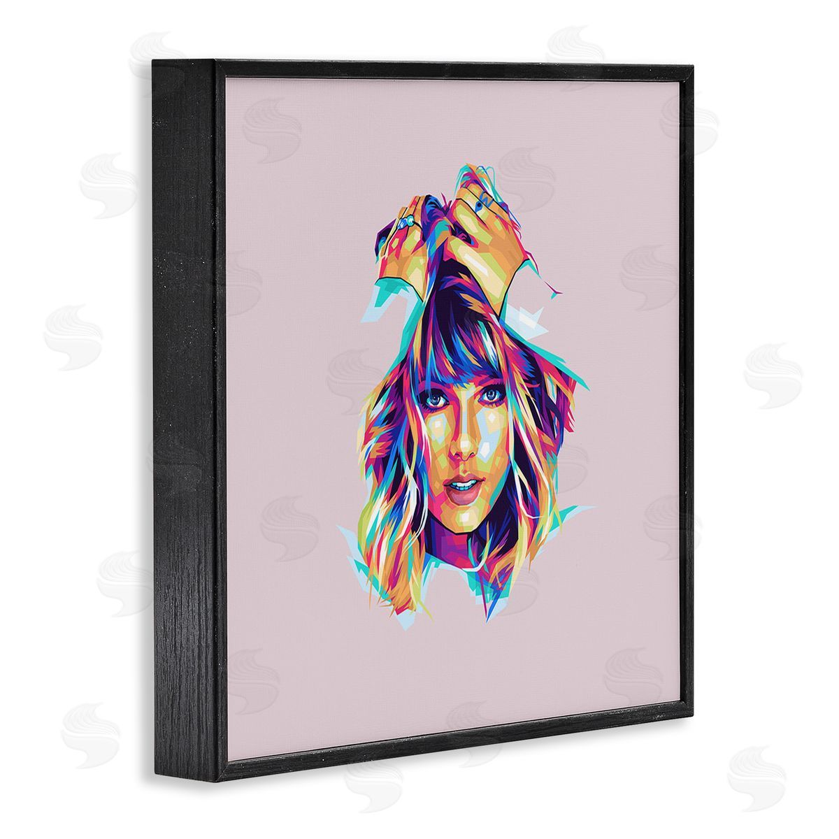 Birch & Ink Abstract Pop Star Black Framed Giclee Wall Art Print