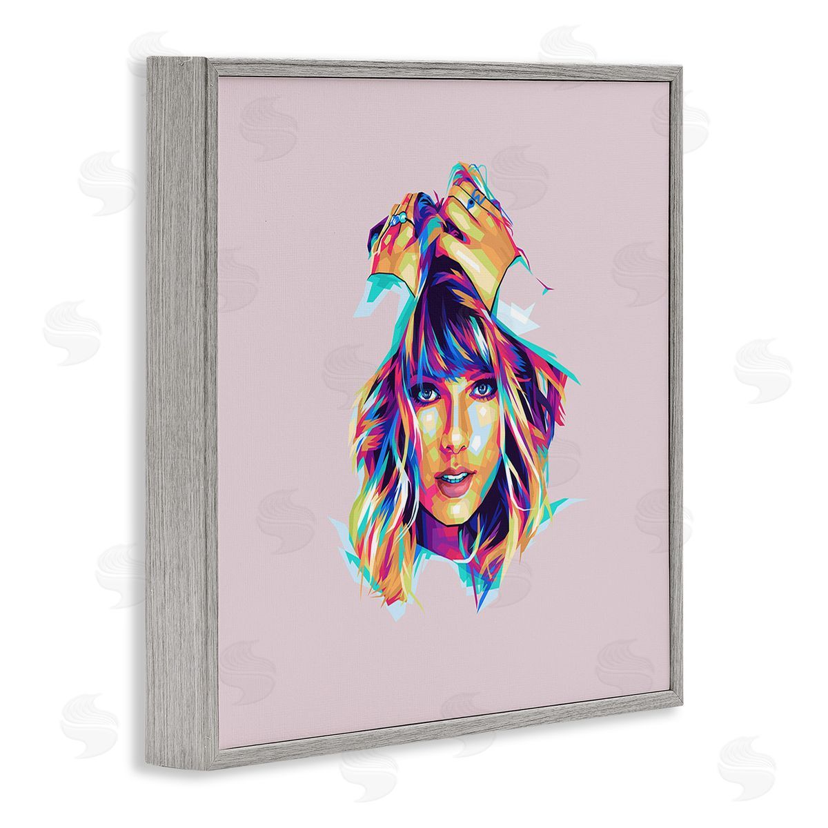 Birch & Ink Abstract Pop Star Gray Framed Giclee Wall Art Print