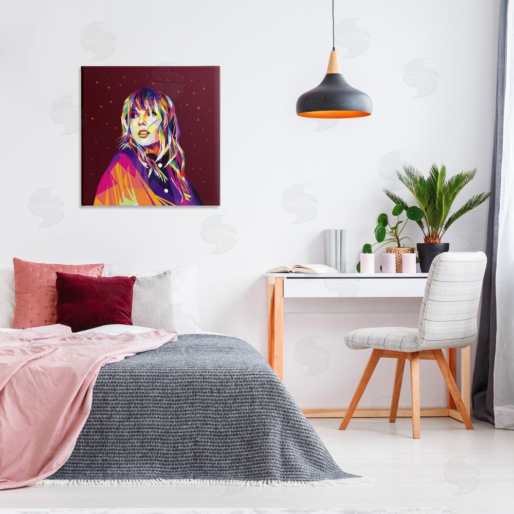Birch & Ink Modern Hue Taylor Canvas Wall Art Print in Room