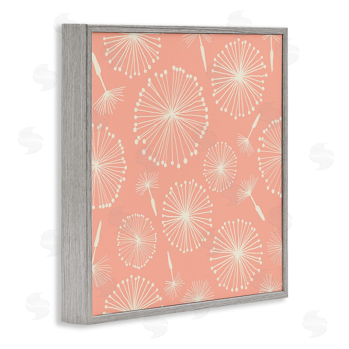 Carrie Cantwell Dandelions on Blush Gray Framed Giclee Wall Art Print