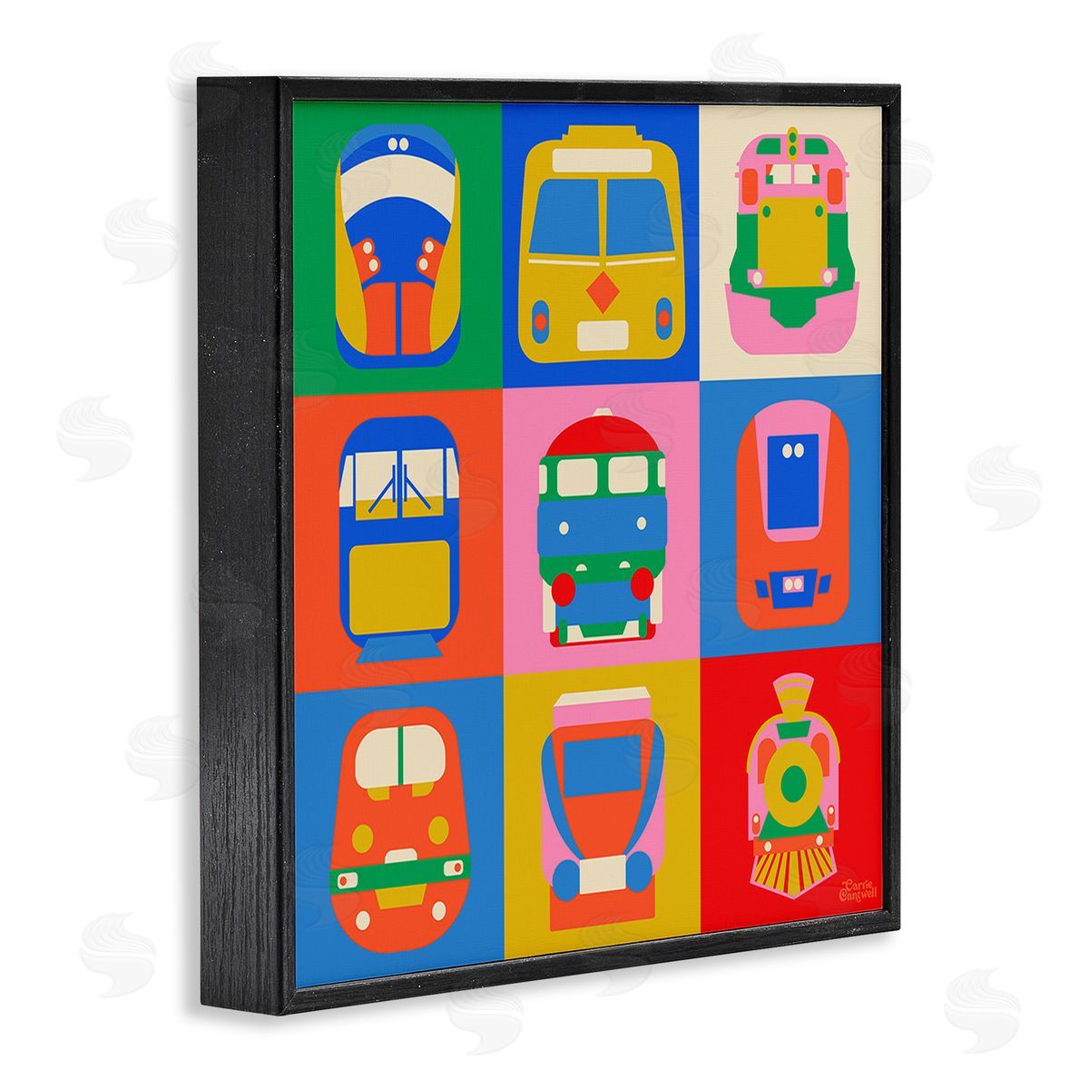 Carrie Cantwell Various Bold Vehicles Black Framed Giclee Wall Art Print