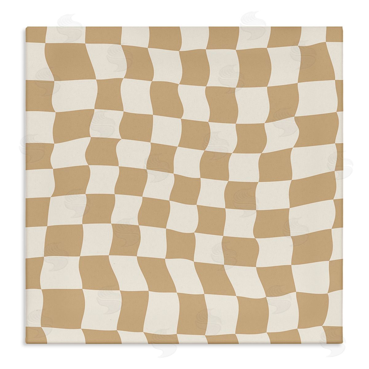 Carrie Cantwell Wavy Checkered Pattern Canvas Wall Art Print