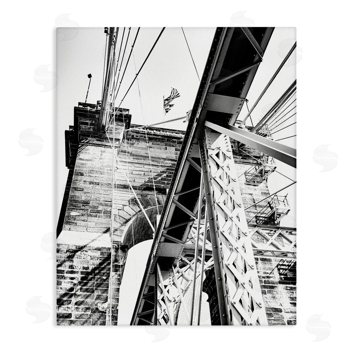 Donnie Quillen Grey Urban Bridge Canvas Wall Art Print