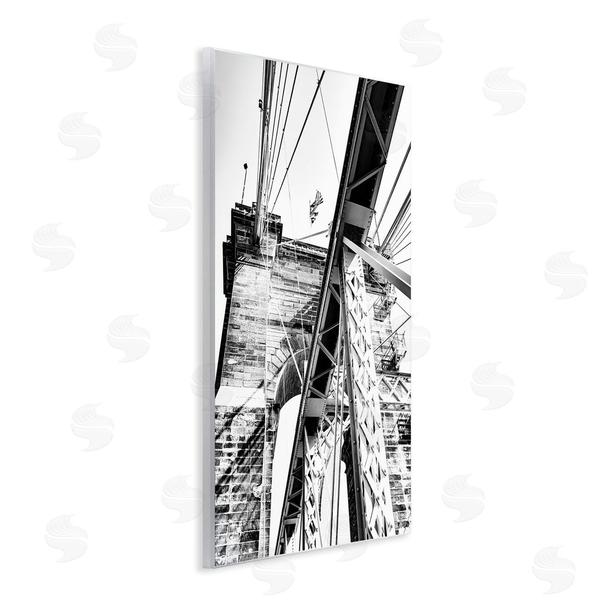 Donnie Quillen Grey Urban Bridge Wooden Wall Plaque Art Print