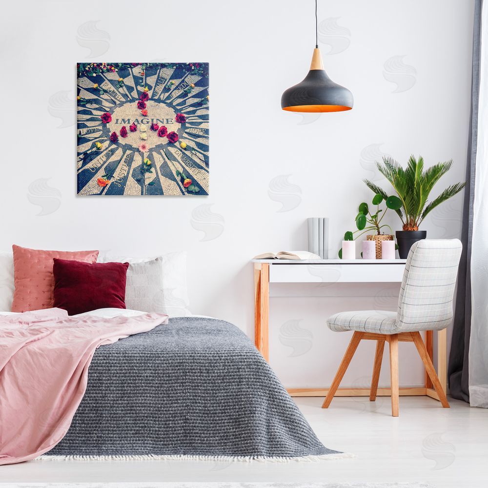 Graffitee Studios Inspirational Imagine Phrases Canvas Wall Art Print in Room