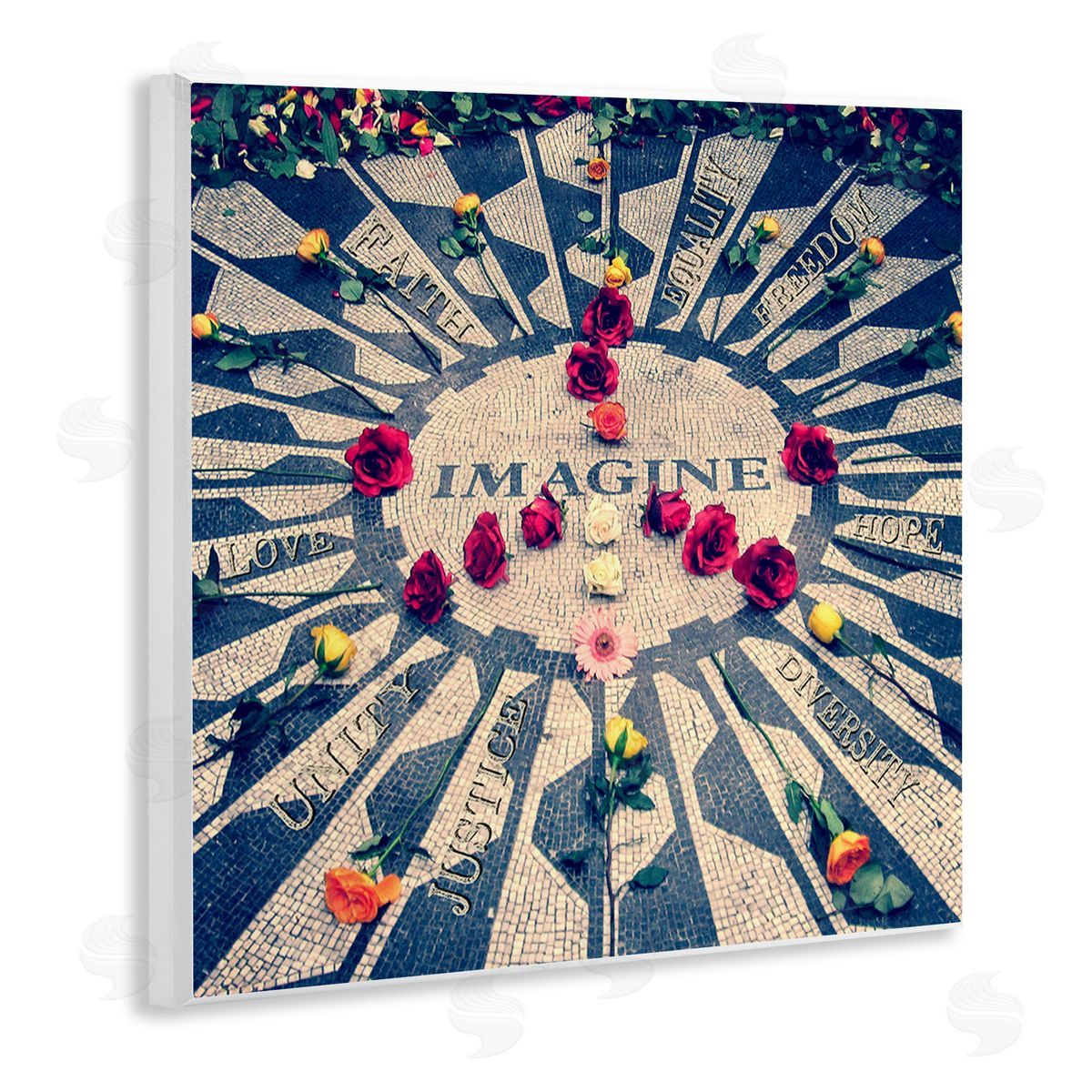 Graffitee Studios Inspirational Imagine Phrases Wooden Wall Plaque Art Print