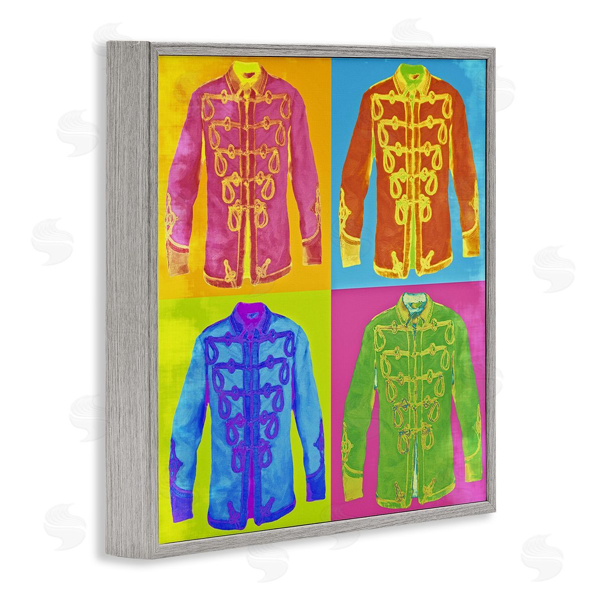 Graffitee Studios Modern Hue Jackets Gray Framed Giclee Wall Art Print
