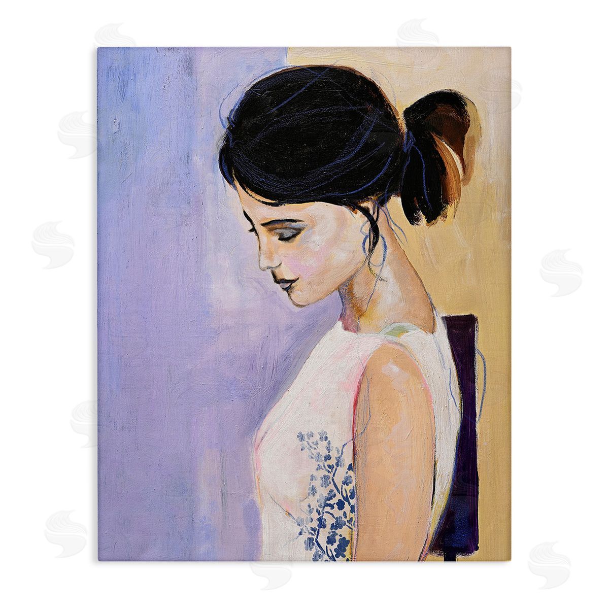 Design Fabrikken Traditional Portrait of Woman Canvas Wall Art Print