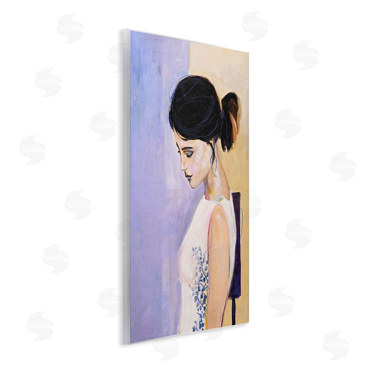 Design Fabrikken Traditional Portrait of Woman Wooden Wall Plaque Art Print