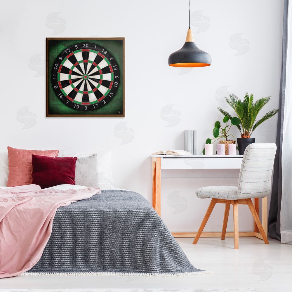 Mollie B. Traditional Darts Game Canvas Wall Art Print in Room