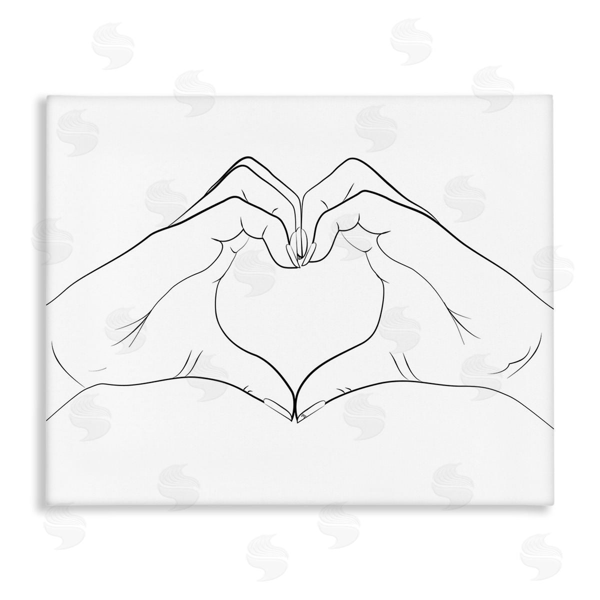 Martina Pavlova Heart Shape Hands Canvas Wall Art Print