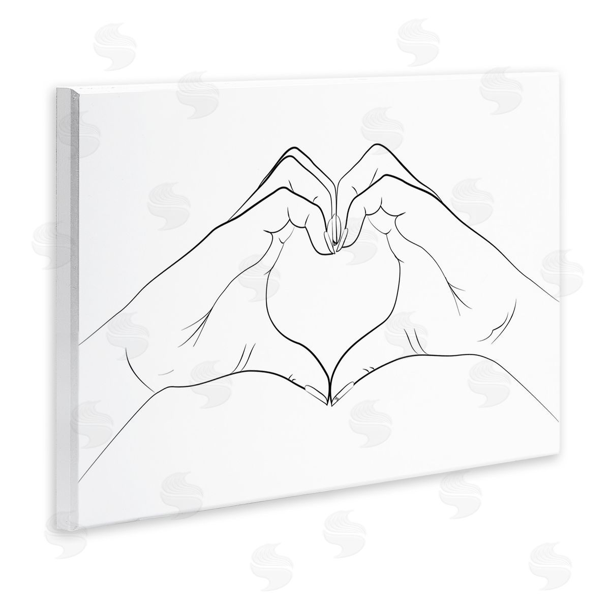 Martina Pavlova Heart Shape Hands Wooden Wall Plaque Art Print