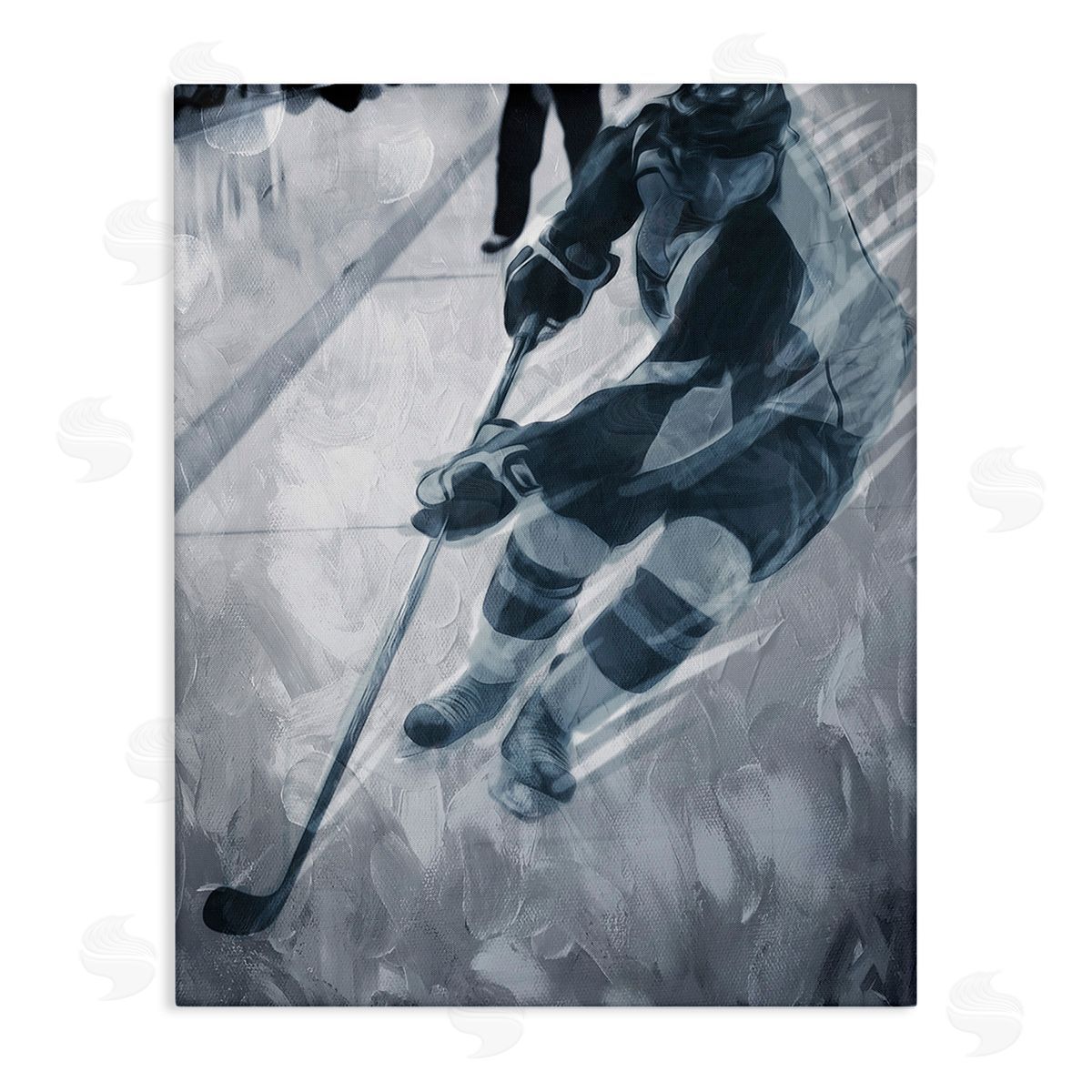 Milli Villa Abstract Hockey Player Canvas Wall Art Print