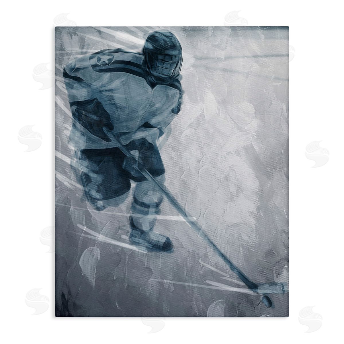 Milli Villa Hockey Player on Ice Canvas Wall Art Print