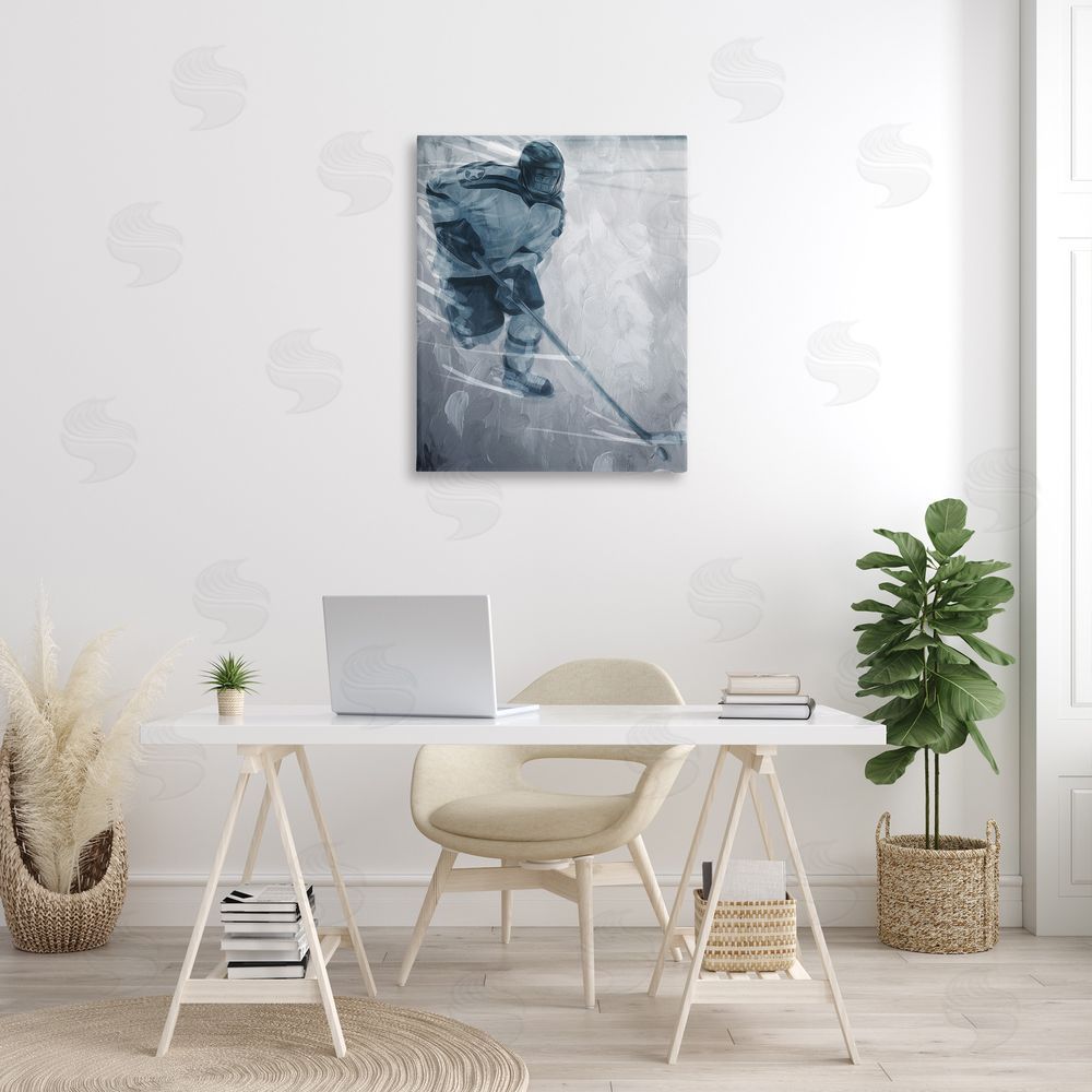 Milli Villa Hockey Player on Ice Canvas Wall Art Print in Room