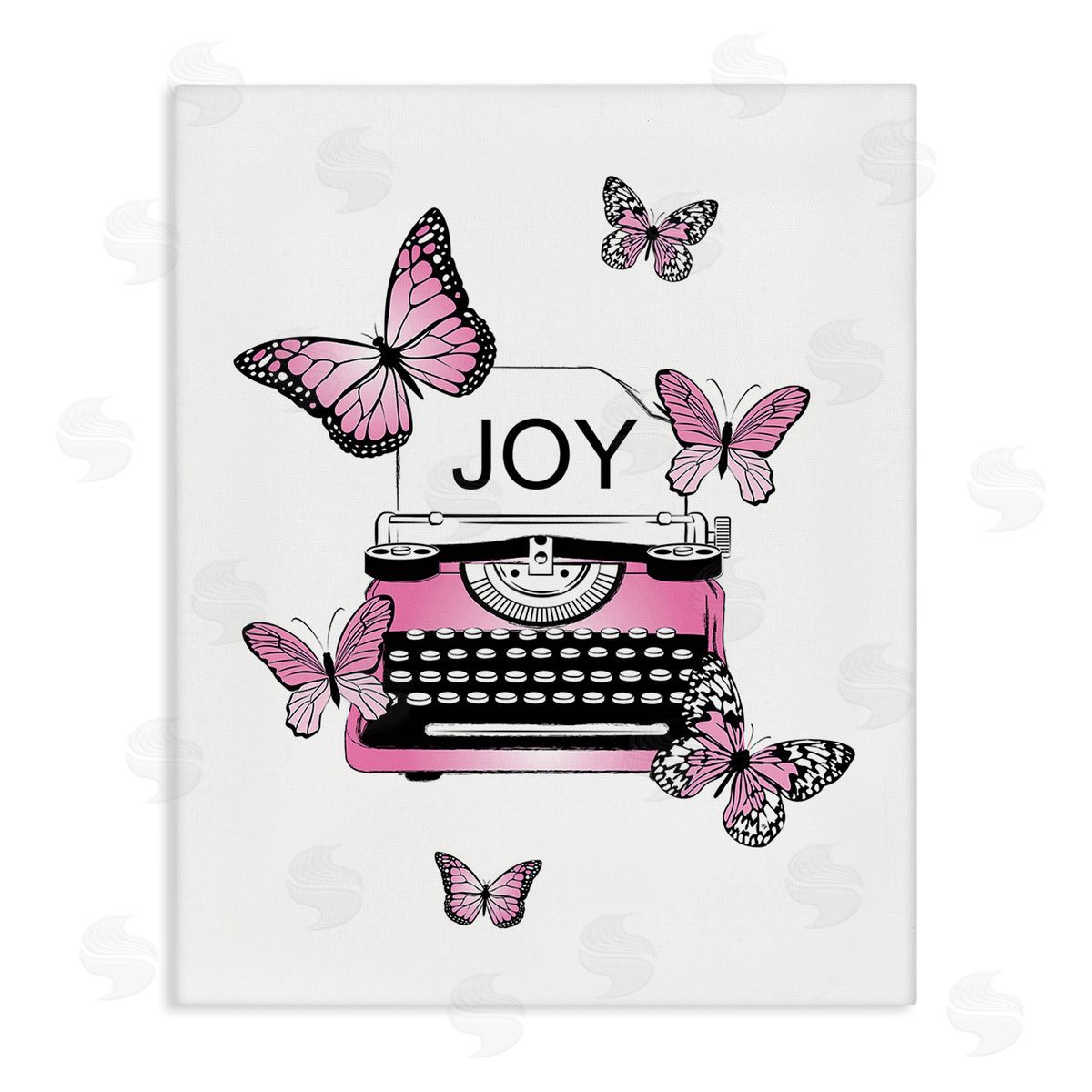 Martina Pavlova Typewriter with Joy Canvas Wall Art Print